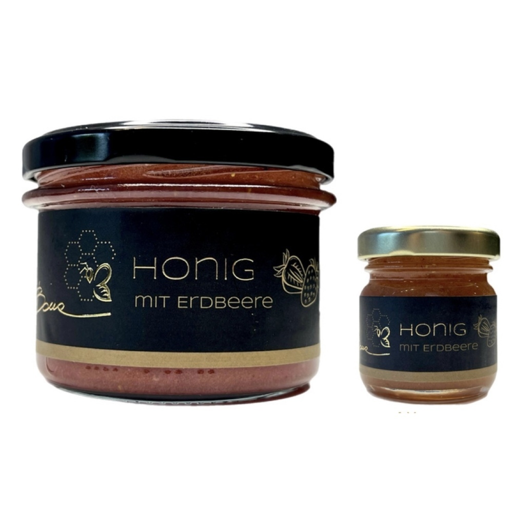 Honig mit Erdbeere