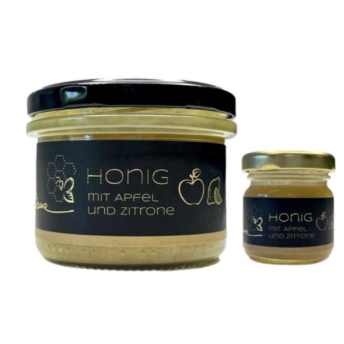 Honig mit Apfel und Zitrone